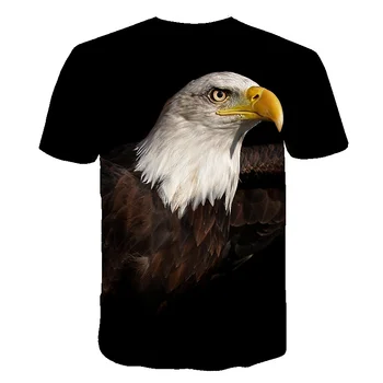2021 naujas Rekordines erelis 3d spausdinimo moterų ir vyrų t-shirt minkštos medžiagos marškinėliai atsitiktinis palaidų t-shirt sporto vyrų streetwear