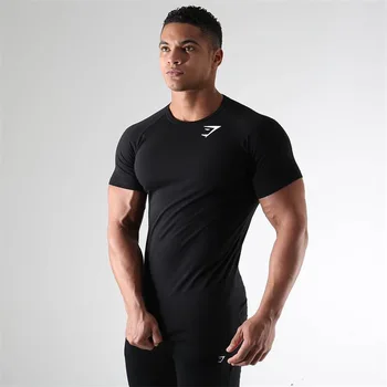 2021 vyriški T-shirt vasaros naują sporto trumparankoviai greitai-džiovinimo mokymo kvėpuojantis suspaudimo bėgiojimas triko salė, fitnesas, sporto