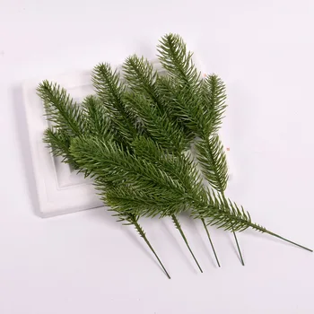 25,5 cm Dirbtinės Plastikinės Augalai Tris-šakės Pušies Šaka Kalėdų Eglutė Vestuvių Papuošalai 
