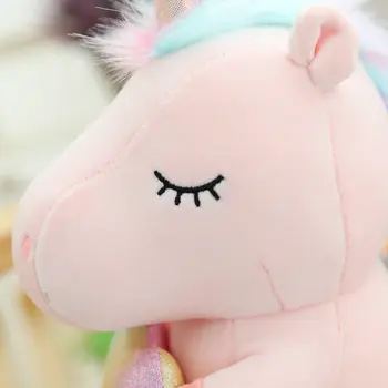 25cm Naujas Minkštas Undinė Vienaragis Pliušinis žaislas Įdaryti Turas Riebalų Unicornio China rožinė Širdis Švyti Angel Žirgo Žaislas Dovana Mergaitė
