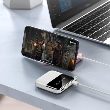 30000mAh Mini Galios Banko Dual USB LED Ekranas Poverbank Nešiojamų Išorės Baterijos Kroviklis Powerbank 30000 mAh Mobilieji Telefonai