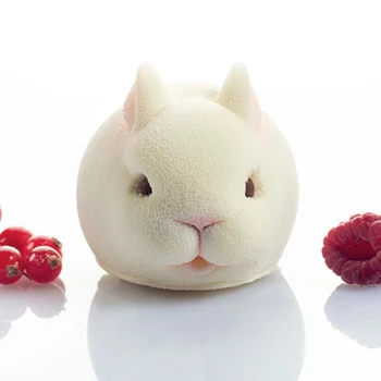 3D Animaciją Easter Bunny Pelėsių Silikono Triušis Putėsiai Saldainių, Ledų, Šokolado Pelėsių Minkštas pyragas apdaila priedai