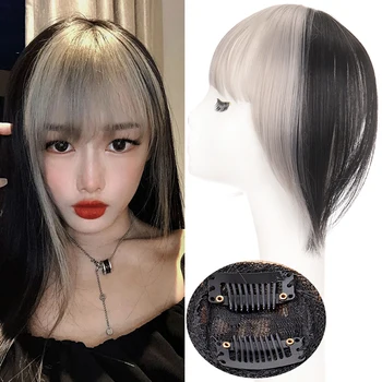 3D oro kirpčiukai pilka Įrašą Plaukų Kirpčiukai Hairpiece Priedai Sintetinių Netikrą Kirpčiukai Įrašą Plaukų priauginimas Įrašą Plaukų Gabalai