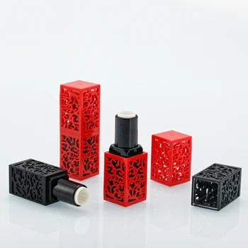 3d Kinų Stiliaus 12.1 mm Retro Tuščiaviduriai Lūpų Vamzdelį Naujas Aikštėje Lūpų Balzamas Konteinerių Plastiko Kosmetikos Lūpų Grožio Pakuočių Buteliukas