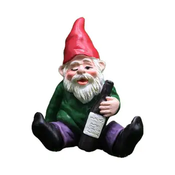 4pcs/set Dervos Nykštukai Statula, Sodo Reikmenys, Papuošalai Lėlės Namas Sodo Įdomus Dizainas Mini Dervos Girtas Gnome