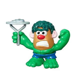 4piece rinkinys, 8cm Mr. Potato Head Marvel Keršytojas Mixable Mashable Hulk Geležinis Žmogus Kapitonas Amerika 