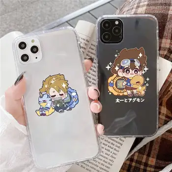 Anime Digimon Japonija Mielas monstras Telefono dėklas, Skirtas iphone 5 6 7 8 10 x xs 11 pro max 12 mini se2020 Fundas Coque