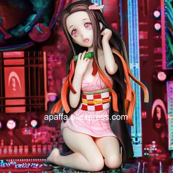 Anime Pav Demon Slayer Kamado Nezuko PVC Veiksmų Skaičius, Klūpint Versija Nezuko Kamado Statulėlės Kolekcijos Lėlės Modelio Dovana