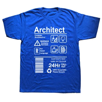 Architektas Gimtadienio Juokinga Unisex Grafinis Mados Naujų Medvilnės trumpomis Rankovėmis Daytrading T Shirts O-Kaklo Harajuku Architektūra, T-shirt