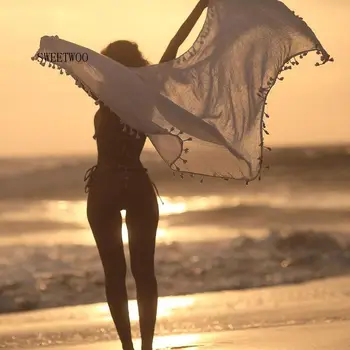 Bikini sarongas danga-ups Vasaros paplūdimio suknelė Seksualus bikini 2020 cardigan moterų maudymosi kostiumėlį