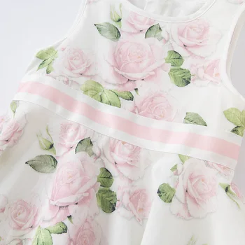 DB17417 dave bella vasaros baby girl mielas gėlių spausdinti suknelė vaikų mados šalis suknelė vaikams kūdikiams lolita drabužiai
