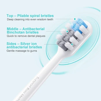 DR·BEI Sonic Elektros dantų šepetėlį Ultragarsinis Automatinio dantų Šepetėlis 2 Valymas Modelis Įkraunamas IPX7 atsparus Vandeniui Xiaomi Youpin
