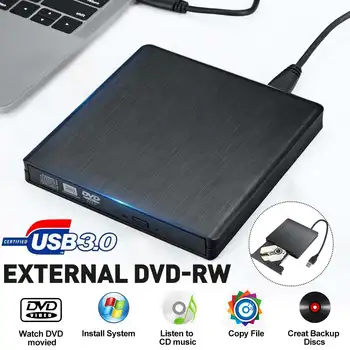 Didelio Greičio Išorinių USB 3.0 Butas Šepečiu išorinis DVD RW įrašymo įrenginys CD Rašytojas Plonas Nešiojamasis Optinis įrenginys Nešiojamas PC HP