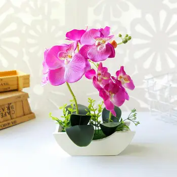Dirbtinė Orchidėja, Gėlių Vazonuose Dekoro Susitarimą Šilko Drugelių Orchidėja Puodą Su Puodą, Namų Puošimas, Vestuvių Papuošimas