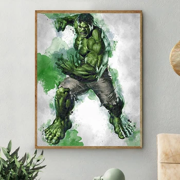 Drobė Marvel Keršytojas Plakatas Kapitonas Amerika, Geležinis Žmogus Thor Hulk Drobės Plakatas 