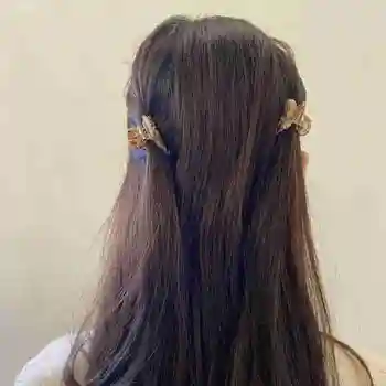 Elegantiškas Plaukų Žnyples, Krabų Moterų Mėtos Žalumo Didelis Dydis Plaukų Clips Geometrinis Plaukų Segtukai Mergina Kirpykloje Apdangalai, Plaukų Aksesuarai