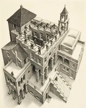 Escher didėjančia ir mažėjančia Menas Spausdinti Plakato tapybos drobė Namų Dekoro Sienos Menas