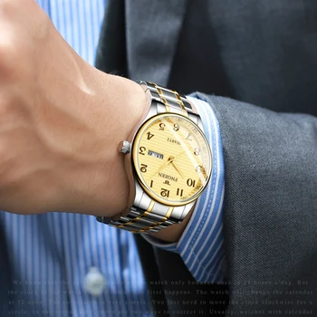FNGEEN Prekės ženklo Vyrai Laikrodžiai, Nerūdijančio Plieno, atsparus Vandeniui Vyras Žiūrėti Kvarco Sporto Laikrodžiai Digital Data Savaitė Vyrų Laikrodis Reloj Hombre