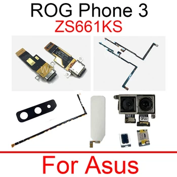 Galia Tūris Šviesos Kontrolės Mainboard Flex Kabelis Asus Rog Telefonas 3 ZS661KS KL Galinio vaizdo Kamera, Objektyvas, USB Kroviklis Valdybos Ausinės Dalis