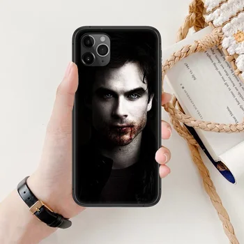 Ian Somerhalder Vampyro Dienoraščiai Telefono Padengti Korpuso iphone 5 5s se 2 6 6s 7 8 12 mini plus X XS XR 11 PRO MAX juoda