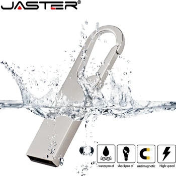 JASTER usb flash drive, Metalo Mygtuką USB 2.0 pen drive 4GB 8GB 16GB 32GB 64GB 128GB Pendrive Micro USB Atminties kortelėje, U disko urmu