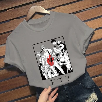 Japonų Anime Suteikta T Shirts Harajuku Vyras Tees Marškinėliai, Trumpas Rankovėmis Marškinėliai