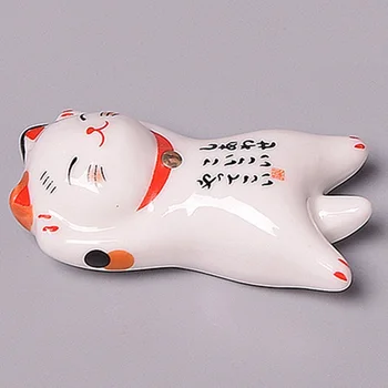 Japonų Stiliaus Keramikos Lazdelės Laikiklis Stovėti Cute Kačių Dizaino Lazdelėmis Stovo Pagalvės Priežiūros Poilsio Virtuvės Meno Amatų Stalo