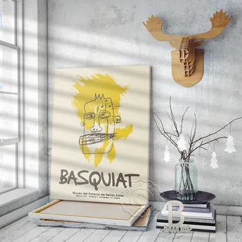 Jean Michel Basquiat Dailės Parodos Plakato, Basquiat Geltona Galva Aukštos Kokybės Spausdinimui, Basquiat Spaudinių Abstraktusis Menas, Namų Dekoro