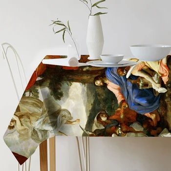 Jėzus,šventasis spausdinti gobelenas staltiesė Carlo dolci spaudimo iš apsireiškimo aliejaus tapybai vandeniui atspari staltiesė stalo dangtis