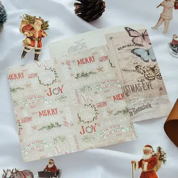 KLJUYP 8 Lakštai Linksmų Kalėdų Scrapbooking Pagalvėlės Popieriaus Origami Meno Fone popierinė Kortelė, Todėl užrašų knygelė 