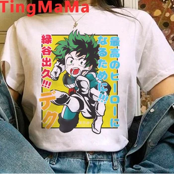 Karšto Japonų Anime Mano Herojus akademinės bendruomenės Marškinėliai Moterims Kawaii Vasarą Cartoon Bnha Moteris marškinėliai Todoroki Unisex Marškinėlius Viršūnes Moteris