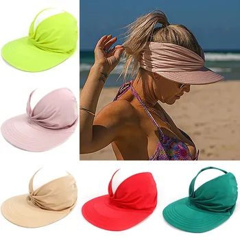 Karštą Vasaros Moterų Saulės Skrybėlės Didelis Kraštų Klasikinis Bowknot Sulankstomas Mados Skrybėlę Atsitiktinis Lauko Paplūdimio Kepurė Moterims UV apsauga Skrybėlę