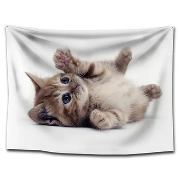 Katė gobelenas sienų apmušalai namų kabinti nuotraukas dekoratyvinis staltiesė fone audinio iškylą pagalvėlė