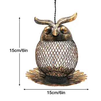Kaustytomis Geležies Pelėda Hummingbird Paukščių Lesyklėlę Lauko Sodo Dekoro Naminių Reikmenys Paukščių Priedai Maisto Mėgėjų Paukščių