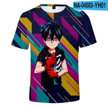 Klasikinis Anime Kemono Jihen 3d Atspausdintas T-shirt Unisex Harajuku trumpomis Rankovėmis Apvalios Kaklo Streetwear Negabaritinių Viršūnės