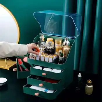 Kosmetikos Laikymo Dėžutė Makiažas Organizatorius Didelių Pajėgumų Priežiūros Ir Kosmetikos Produktams Vonios Kambarys Darbalaukio Stalčių Aukštos Kokybės Elegantiškas Dėžutę