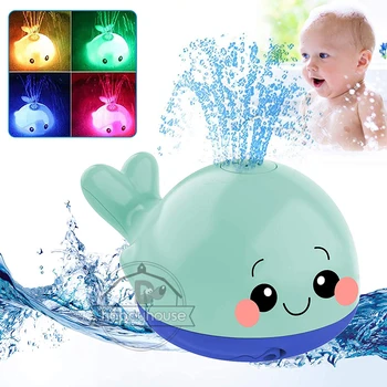 Kūdikių Vonios Žaislų, purškiamo Vandens Dušas Maudymosi Žaislai Vaikams, Elektros Banginis Vonia Kamuolys su Šviesos Muzika, LED Šviesos Žaislai ool Vonios Žaislas