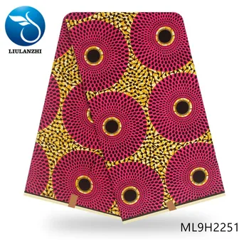 LIULANZHI spaudinių nigerijos medvilnės šalis suknelė siuvimo tissu ankara audiniai 2020 6 metrų/daug ML9H2243-55