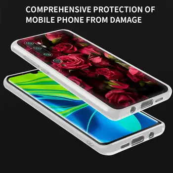 Mados Raudonos Rožės Telefoną Atveju Xiaomi Poco X3 NFC 6.67 colių M3 Mi 10 Pastaba Lite 10T Pro 5G 9T CC9 9 SE 11 Matinis Dangtelis