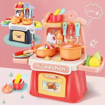 Miniatiūriniai Namų Virtuvės reikmenys, Žaislai Mažiems Žaisti Namus, Vaikų, Virtuvės Žaisti 18-36m Virimo House Set Žaislas Vaikams Dovanų