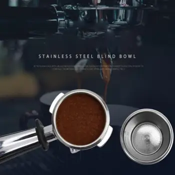 Naujas 1Pcs Nerūdijančio Plieno Kavos Filtras Pusiau automatiniai Kavos Milteliai Dubenėlyje Kiauras Rankena Filtro 51mm 58mm Kavos Staklės