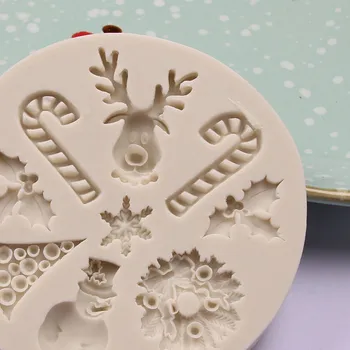 Naujas Baltos Spalvos Kalėdų Senį Formos Minkštas Priežiūros Silikono Formos Virtuvės Įrankis Pelėsių Visos Apdailos Įrankiai, Virtuvės Kepimo Priedai