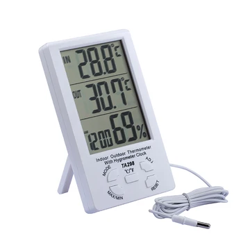 Naujas LCD Smart Home Termometras su Drėgmėmačiu Matuoklis Patalpų Lauko Nuolatinio Sienos Kabo Temperatūros, oro Drėgmės Matuoklis