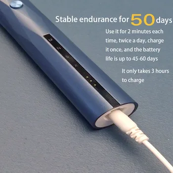 Naujų Pažangių Balinimo Sonic Elektros dantų šepetėlį 4 Režimas USB Įkrovimą, Ipx7 atsparumas Vandeniui Minkštas Plaukų Automatinis Elektrinis dantų Šepetėlis