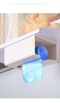 Ne-punch popieriniu rankšluosčiu lauke Plastikiniai sienos kabo pasta virtuvės spintoje popierinių rankšluosčių laikiklį Popieriniu rankšluosčiu savininko namų knyga extra