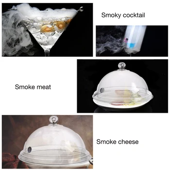 Plastikiniai Rūkymas Cloche Bžūp Rankovėmis 8 10 Ir 12 Colių Rūkalius Ginklą Plokštės Dubenys Specialios Rūkymo Infuser Cloche Dangčio Dome Dangtis