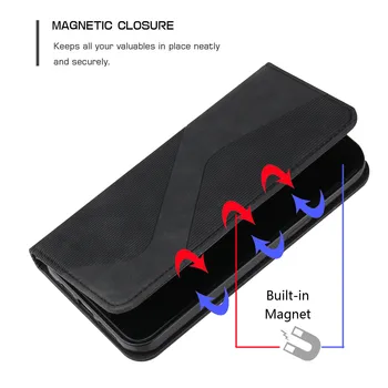 Prabangus Magnetinis Odos Atveju LG Aksomo, UW 5G G9 G900 Aksomo 2 Pro 5G Padengti Piniginės Savininkas Telefono Krepšys
