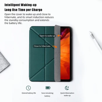 ROKO iPad Pro 12.9 2021 Atveju su Pieštukas Turėtojas Gumos Ultra Plonas Smart Atsparus Smūgiams Lankstus galinis Dangtelis, skirtas 