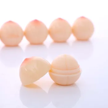 Romantiška persiko formos kamuolys lūpų balzamas kivi vaisių skonio vandeniui ilgalaikis moisturing kreminiai lūpų dažai kamuolys Makiažas