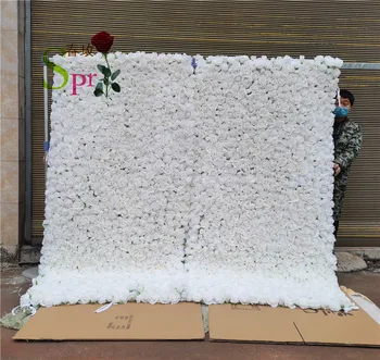 SPR balta/iovry gėlės sienos gali suristi arch stalo runner dirbtinių gėlių dekoracijos susitarimas nemokamai shpping